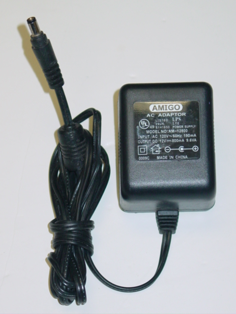 NEW Amigo AM-12800 AC Adapter 12V 800mA AM12800